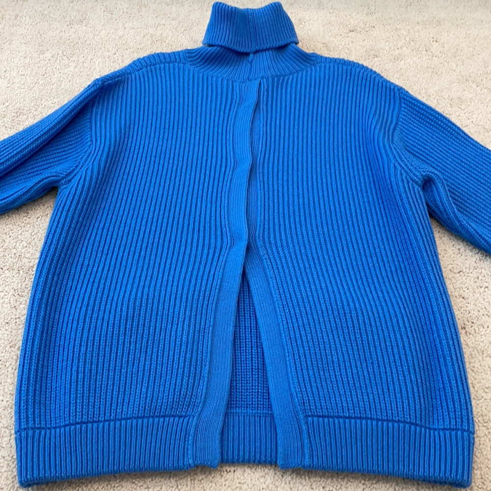 N21 100% Wool Blue turtleneck/button back US6 - Picture 3 of 7